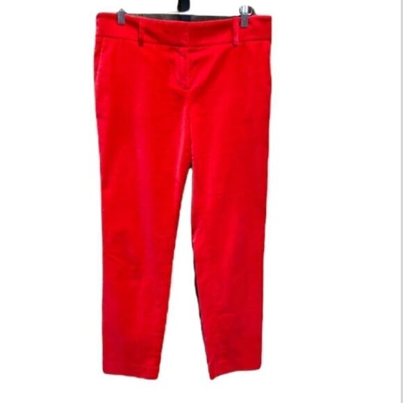 Ann Taylor Red Velour Dress Pants Size 8 - Picture 1 of 6